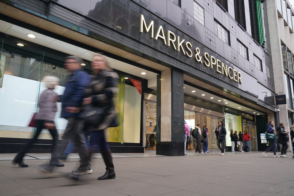 A Marks and Spencer store on Oxford Street in London. Photograph: Jonathan Brady/PA Wire