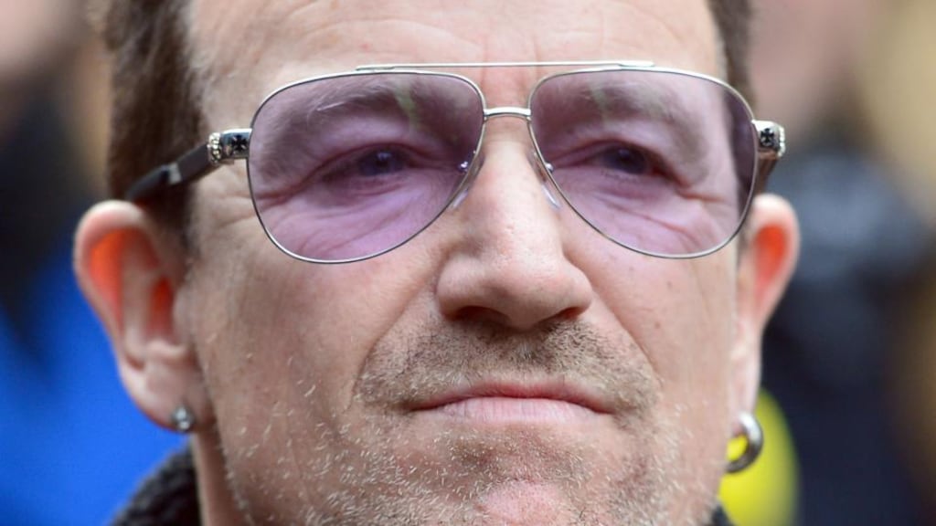“If these figures suggest that these songs still matter to people, then we’re knocked out. That’s all any songwriter wants,” Bono said in response to a survey claiming U2’s songs were more popular on Apple iOS devices than material from any other musicians. File photograph: Anthony Devlin/PA Wire
