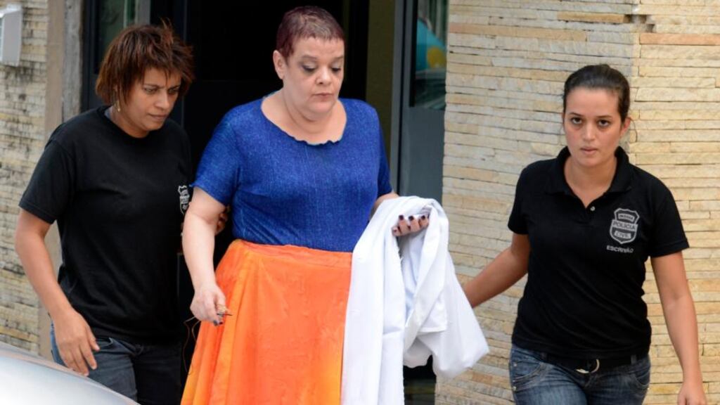 Dr Virgínia Soares de Souza was arrested in Curitiba, Brazil last month and has been charged with the deaths of seven hospital patients. Photograph: Henry Milleo/Reuters