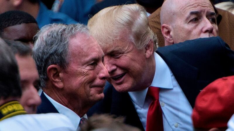 Michael Bloomberg announced plans to spend $100 million on digital ads against President Donald Trump in key general election battleground states. Photograph: Brendan Smialowski/AFP via Getty Images