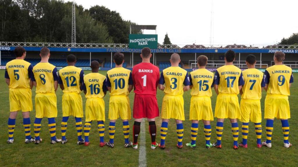 The new-look Farnborough starting line-up. Photograph: David Parry/PA Wire