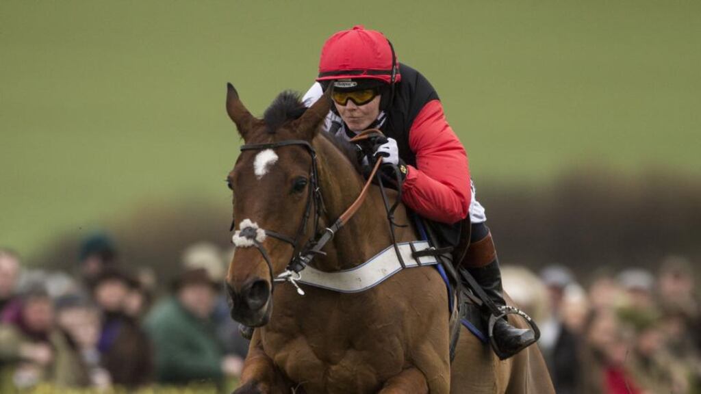 Victoria Pendleton riding Pacha Du Polder during The South Dorset Hunt point-to-point in Milborne St Andrew, England. Photograph: Julian Herbert/Getty Images