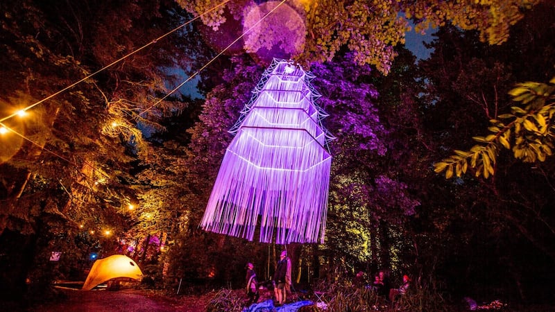 Final touches being made to the art installations at Body&Soul 2017. Photograph: Allen Kiely