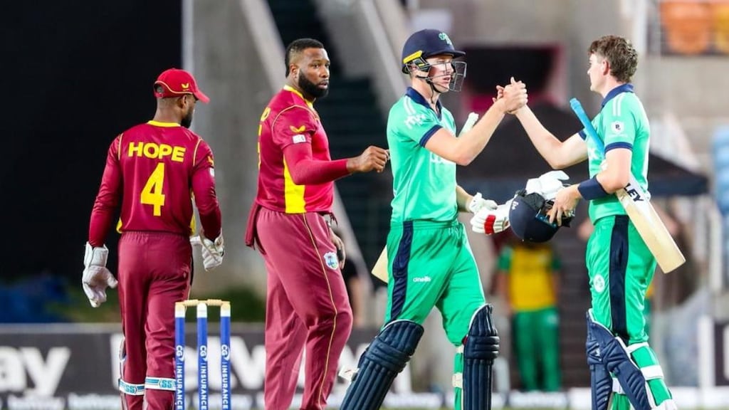 Harry Tector finished unbeaten on 54 at Sabina Park. Photograph: Cricket Ireland
