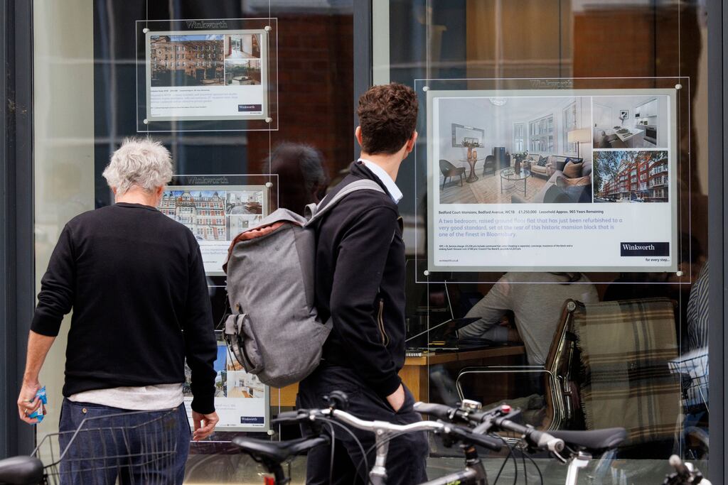 Rightmove shares rose 4.8 per cent after the UK’s largest property portal lifted its forecast for annual average revenue per advertiser and added broker advice to its mortgage business. Photograph: Tony Akmen/EPA