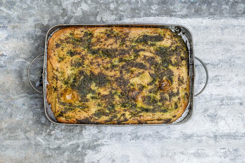 Garlic and herb foccacia. Photograph: Harry Weir