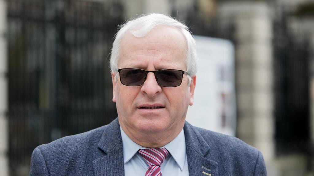 Mattie McGrath TD claims ‘we’re living in a totally totalitarian State that we can’t have any protest safely in cars’. Photograph: Gareth Chaney/ Collins