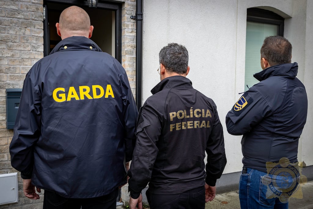 The Garda operation was part of a co-ordinated day of action conducted in co-operation with the Brazilian Federal Police and Europol. Photograph: An Garda Síochána