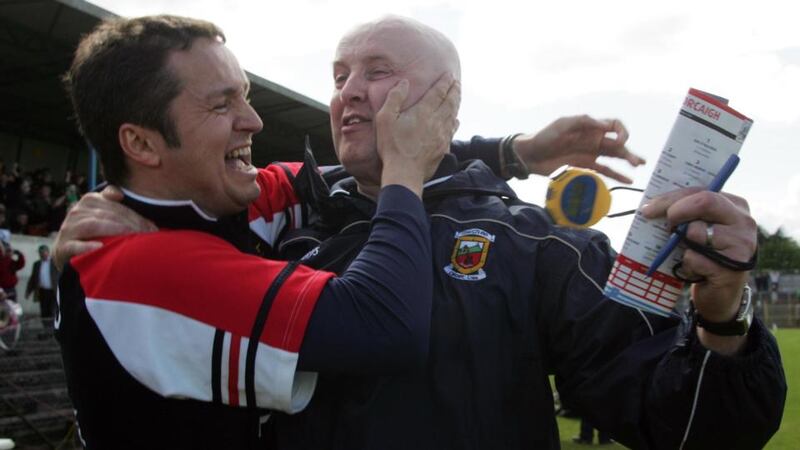 Mayo’s joint-mangers Noel Connelly and Pat Holmes have added some punch to Mayo’s attacking game. Photograph: Lorraine O’Sullivan/Inpho