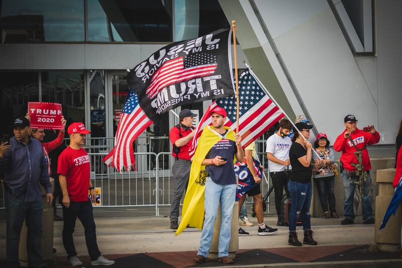 Supporters of Donald Trump protest at the outcome of the presidential election in Atlanta, Georgia, on November 7th, 2020. Photograph: Audra Melton/New York Times
