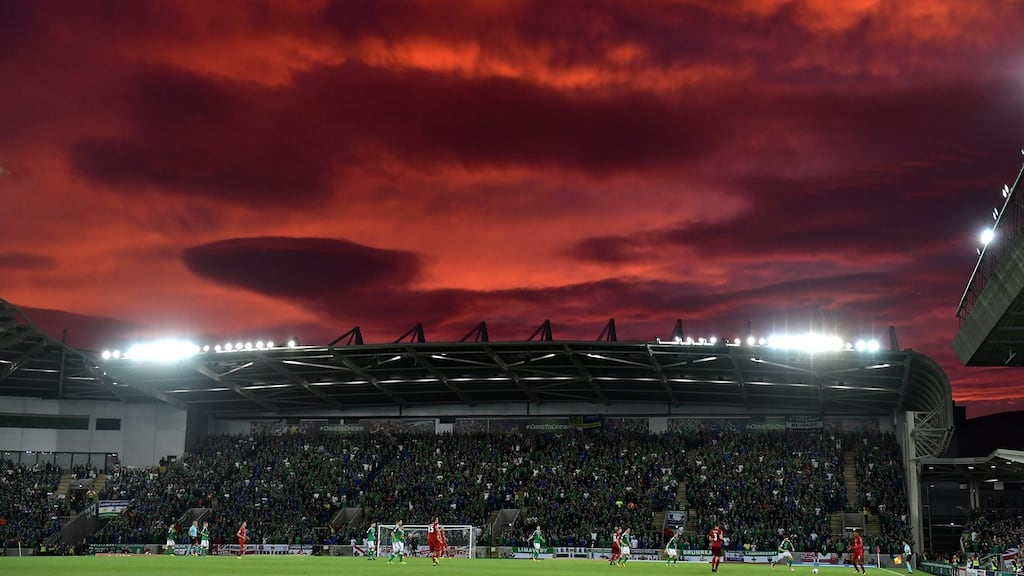 Windsor Park during Northern Ireland’s win on Monday night. Photograph: Charles McQuillan/Getty Images