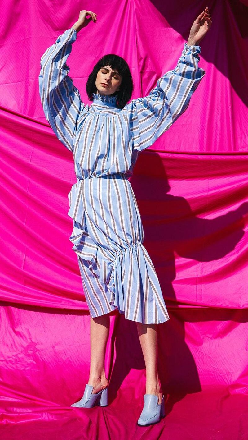 Loéil: top, €107; skirt, €99