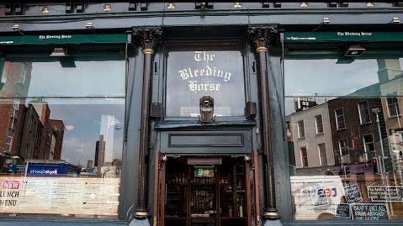 The Bleeding Horse on Camden Street. You can watch the football action upstairs or downstairs.