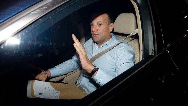 Taoiseach Leo Varadkar leaves Government Buildings in Dublin on Monday night. Photograph: Tom Honan/PA