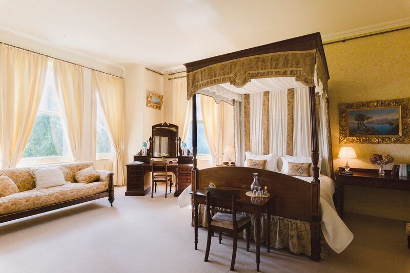 A bedroom at Clonalis House, Co Roscommon