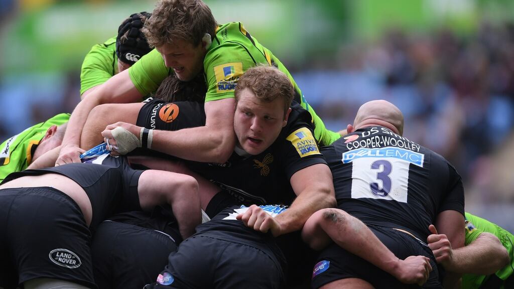 Wasps rugby club in action. The Premiership club, previously known as London Wasps but now based in Coventry, said on Friday night the “falsification” of material was a “an isolated incident”. Photograph: Laurence Griffiths/Getty Images