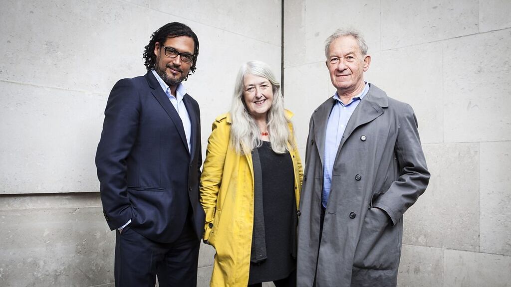 David Olusoga, Mary Beard and Simon Schama. Photograph: BBC