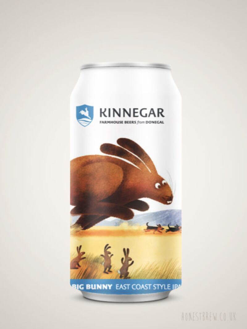 Kinnegar’s Big Bunny IPA 6% has a lovely fresh hoppy aroma, clean body and slightly creamy mouthfeel with lowish bitterness