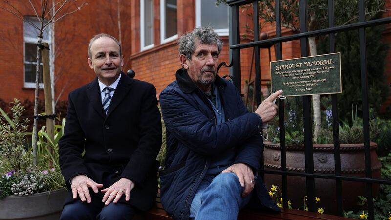 Taoiseach Micheál Martin TD and journalist Charlie Bird: “The events of that night had an immense impact on everyone, those who attended the dance, their families and the wider local community and indeed the entire nation,” said Mr Martin. Photograph: Nick Bradshaw