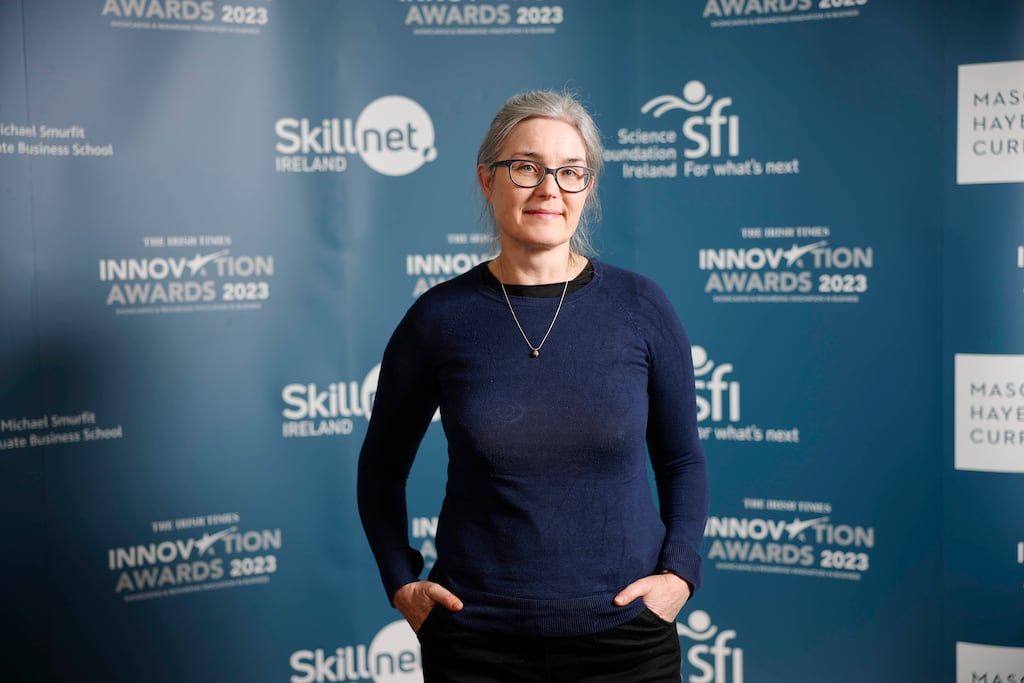 Fiona Kelleher of MyGug at The Irish Times Innovation Awards 2023 final judging day. Photograph: Conor McCabe Photography.