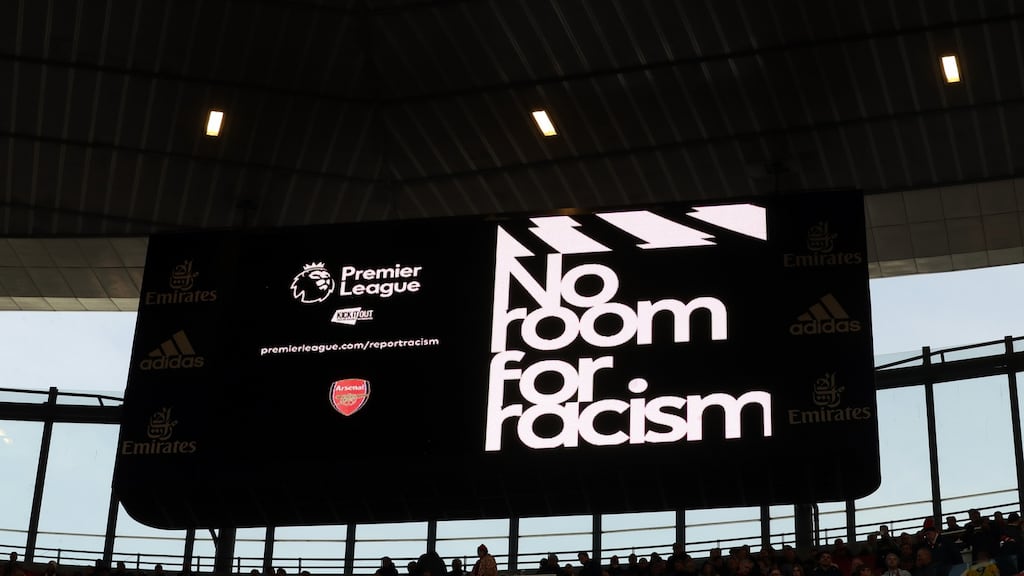 Hate crime incidents were reported in relation to 287 matches across the UK in the 2019-20 season. Photograph: Catherine Ivill/Getty