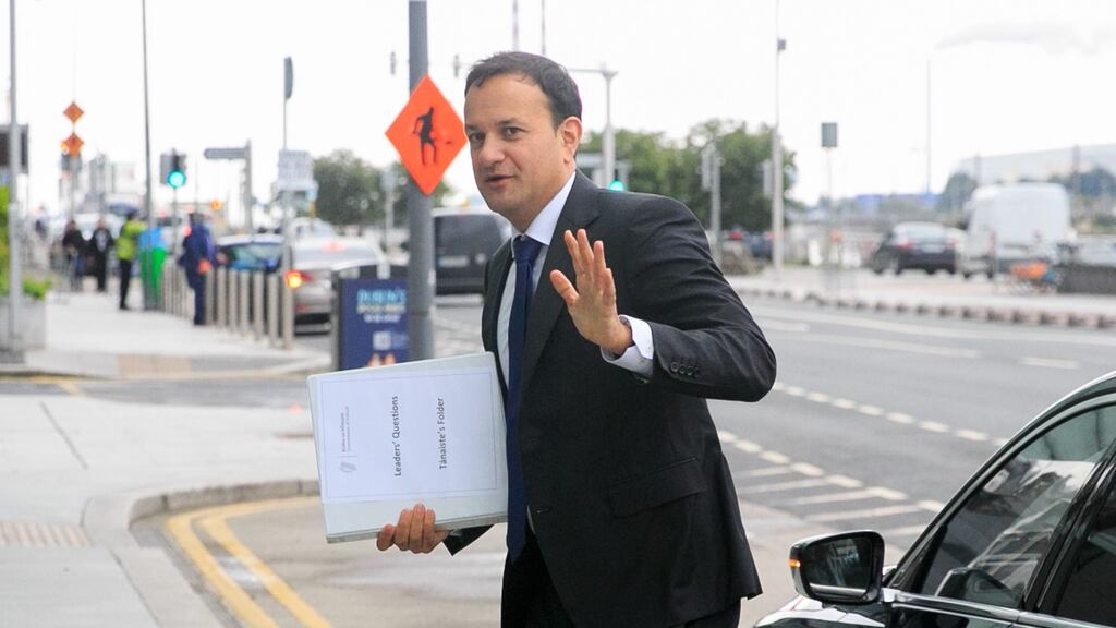 Tánaiste Leo Varadkar during a session of the Dáil at the Convention Centre, Dublin this month. Photograph: Gareth Chaney/Collins