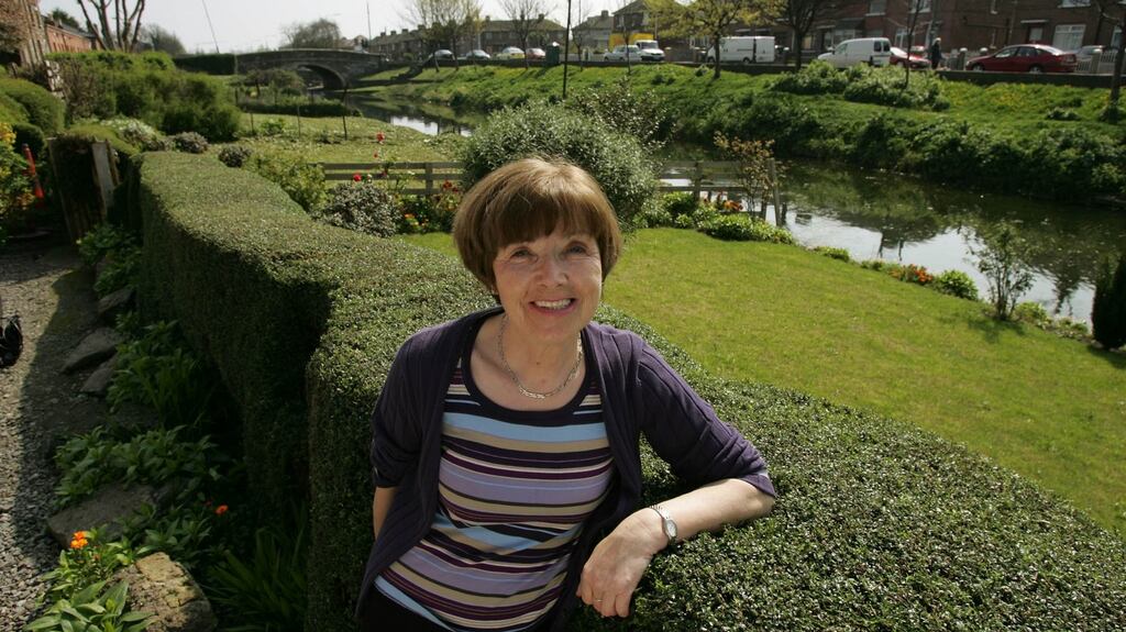 Margaret Daly in her garden at Lullymore Terrace, Dublin, in 2006. Photograph: Frank Miller