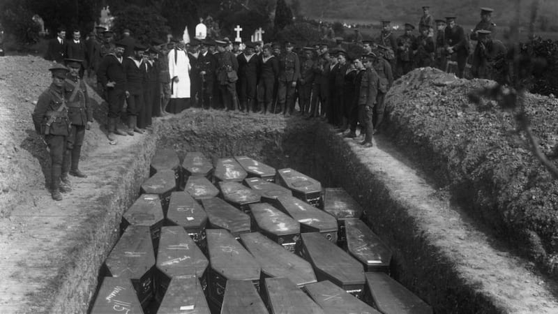 Ill-fated: one of the mass graves in which Lusitania victims were buried, in Cobh. Photograph: Topical/Getty