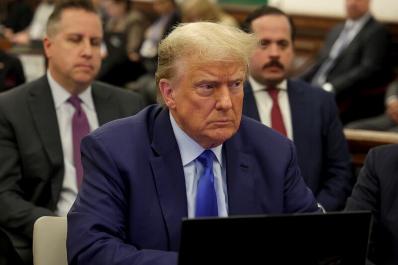 Media reports linked Donald Trump’s anger at Tom Emmer to a stumbling answer to a reporter’s question as to whether he would back the former president’s attempt to return to the White House. Photograph: Luiz C Ribeiro/AP