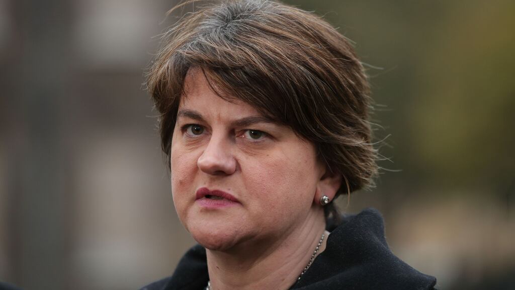 Former Stormont first minister Arlene Foster: was asked why her then special adviser, Dr Andrew Crawford, had not read expert reports related to RHI options and why Fiona Hepper had not endeavoured to record notes of the encounter. Photograph: Yui Mok/PA