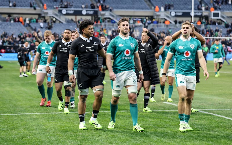 Ireland and New Zealand in Chicago, where there was a feel of the good old days for the All Blacks in those last 20 minutes. Photograph: Inpho