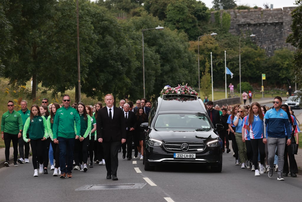 Funeral cortege for 13-year-old Zara Murphy. Photograph: Liam McBurney/PA