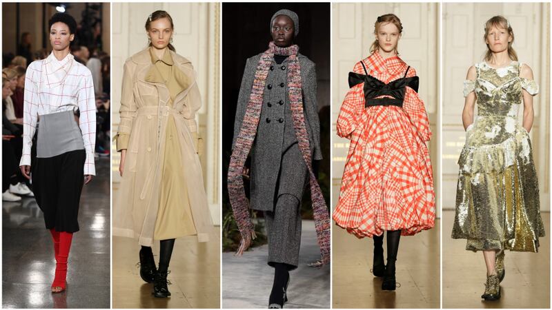 Looks from London Fashion Week. Photographs: PA, Getty Images