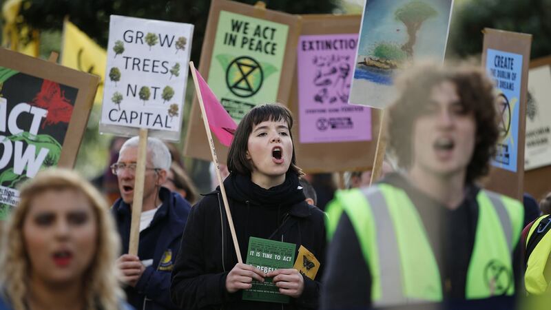 Extinction Rebellion protest in Dublin on October 7th, 2019. Photograph Nick Bradshaw for The Irish Times