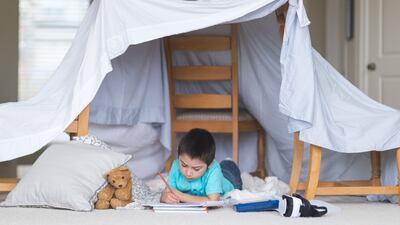 Ages 4-6: Now’s the perfect time for making dens and forts