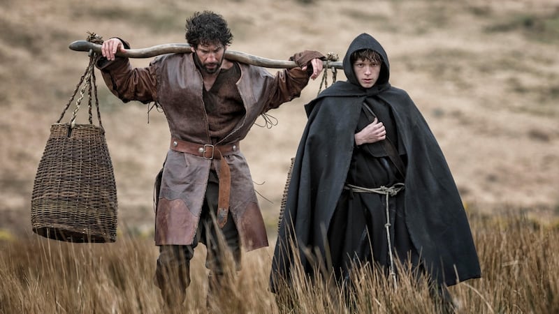 Jon Bernthal, left, in a scene from the film shot in the west of Ireland
