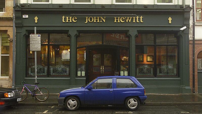 As Michael Longley once joked to me, naming a pub The John Hewitt is like naming a brothel The Mother Theresa. Photograph: David Sleator