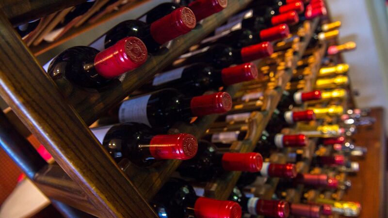 Wine racks at Paradiso in Cork. Photograph: Michael Mac Sweeney