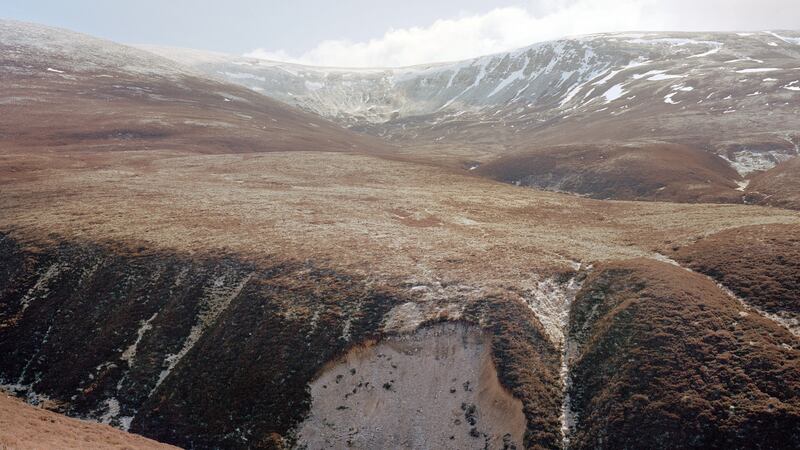 A view of the Glenfeshie Valley in the Scottish Highlands. Peatlands cover about 20 percent of Scotland. Photograph: Catherine Hyland/The New York Times