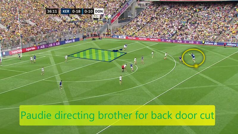 Paudie Clifford directing his brother for back door cut pass.