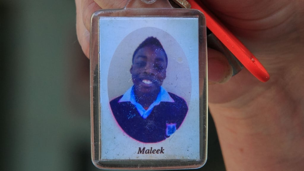A photograph  of Maleek Lawal on a keyring is shown  following an   inquest on Wednesday into his death in October 2016. Photograph:  Gareth Chaney/Collins.
