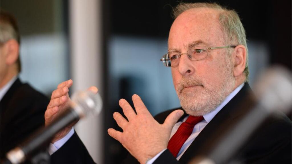 Governor of the Central Bank Patrick Honohan: he and Michael Noonan discussed why standard variable mortgage rates in Ireland have not been cut in line with interest rate reductions by the European Central Bank. Photograph: Dara Mac Donaill/The Irish Times