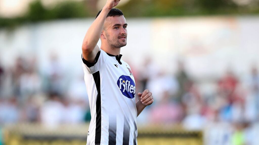 Dundalk’s Michael Duffy could miss out on their Europa League qualifier clash with Levadia Tallinn due to injury. Photo: Ryan Byrne/Inpho