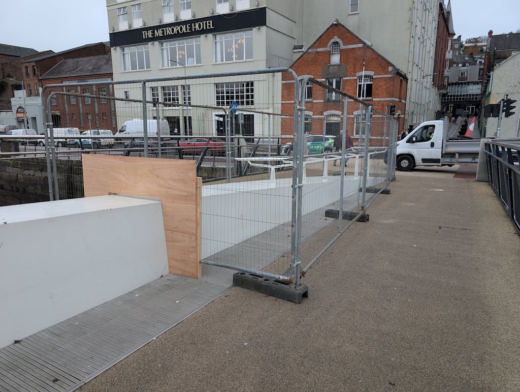 Cork City Council has reopened the Mary Elmes Bridge after it was damaged. Photograph: Cork City Council