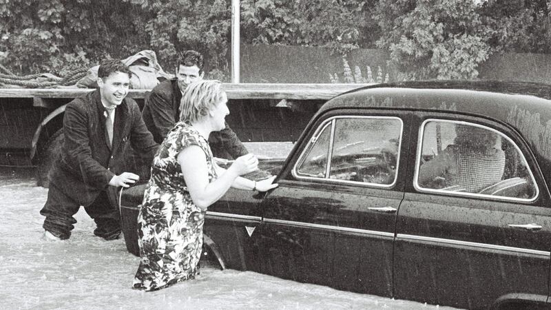 On Stillorgan Road, Dublin, after a storm in 1963. Photograph: Jimmy McCormack