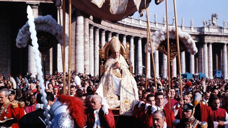 Procession: John XXIII at St Peter’s before the second Vatican Council. Photograph: Paul Schutzer/Time Life/Getty
