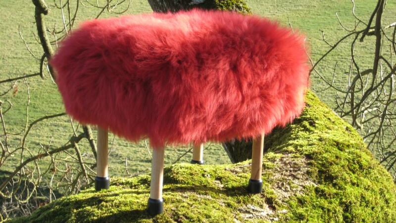 Sheepskin foot stool, €376, baastool.co.uk