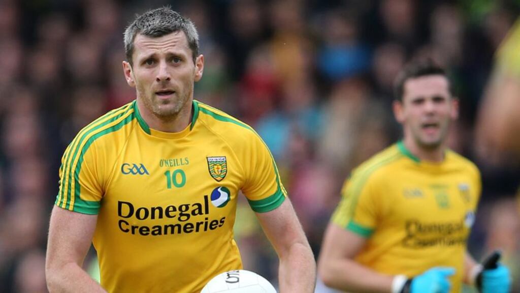Christy Toye returned to the Donegal championship starting side in the Ulster quarter-final defeat of Derry at Celtic Park in May. Photograph: Cathal Coonan/Inpho.