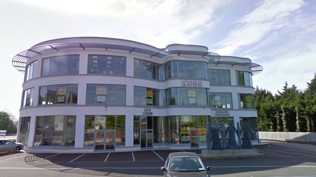 The occupation arose after a group of people stormed the Kube building (above) in Letterkenny and told council staff, housed on the second floor, to leave, showing what they claimed to be legal notices. File photograph: Google Street View