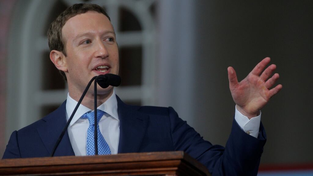 Facebook founder Mark Zuckerberg: dismissive of the idea that social media and artificial intelligence could be used for global domination. Photograph: Brian Snyder/Reuters